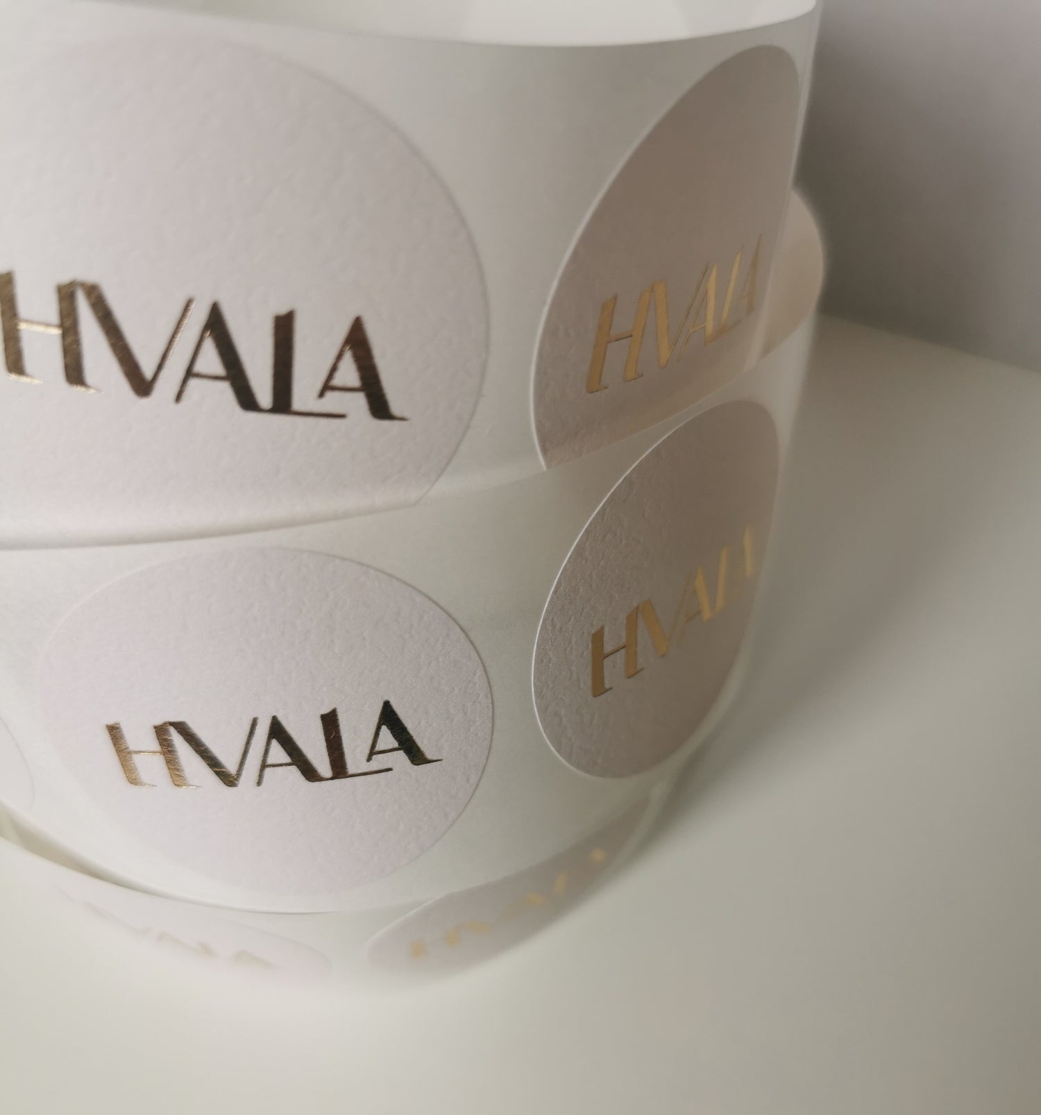 GOLD & SHINE  / Okrugle naljepnice sa zlatotiskom / HVALA