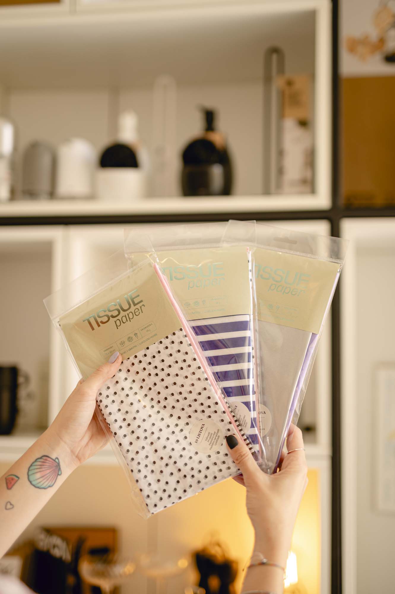 Tissue papir - ukrasni tanki papir za zamatanje - pakiranje 10 listova