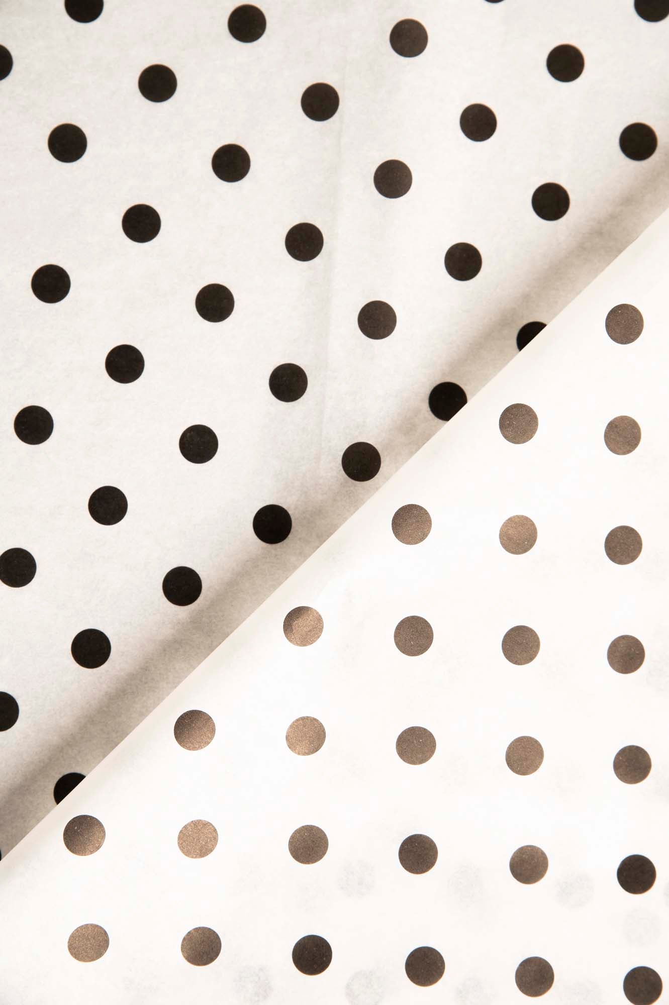 Papir za zamatanje s velikim točkama / 75x50 cm / 18 g/m²