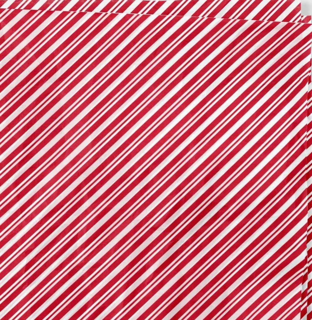 Papir za zamatanje na crvene pruge / 75x50 cm / 18 g/m²