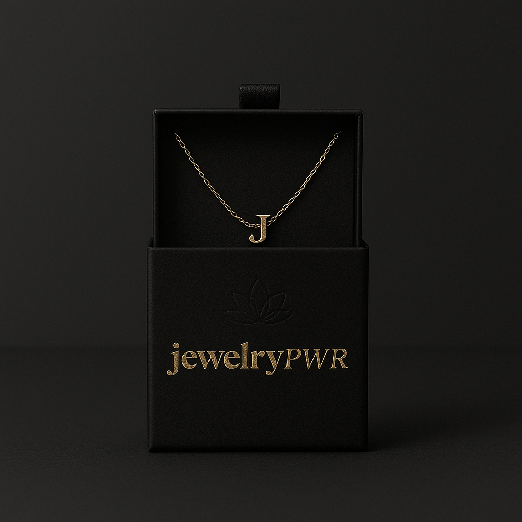 Predal za nakit z zlatim potiskom