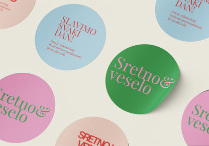 Okrugle naljepnice za pakiranja Velike / BOŽIĆNI PREOKRET