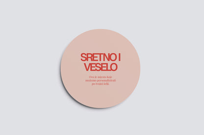 Okrugle naljepnice za pakiranja Velike / BOŽIĆNI PREOKRET