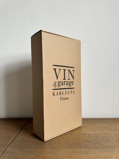 Premium kartonska kutija za dvije boce s tiskom / 20.5 cm x 8.5 cm x 38.5 cm