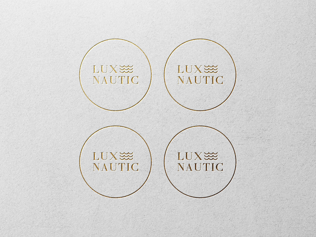 Okrugle naljepnice sa zlatotiskom / dizajn i tisak