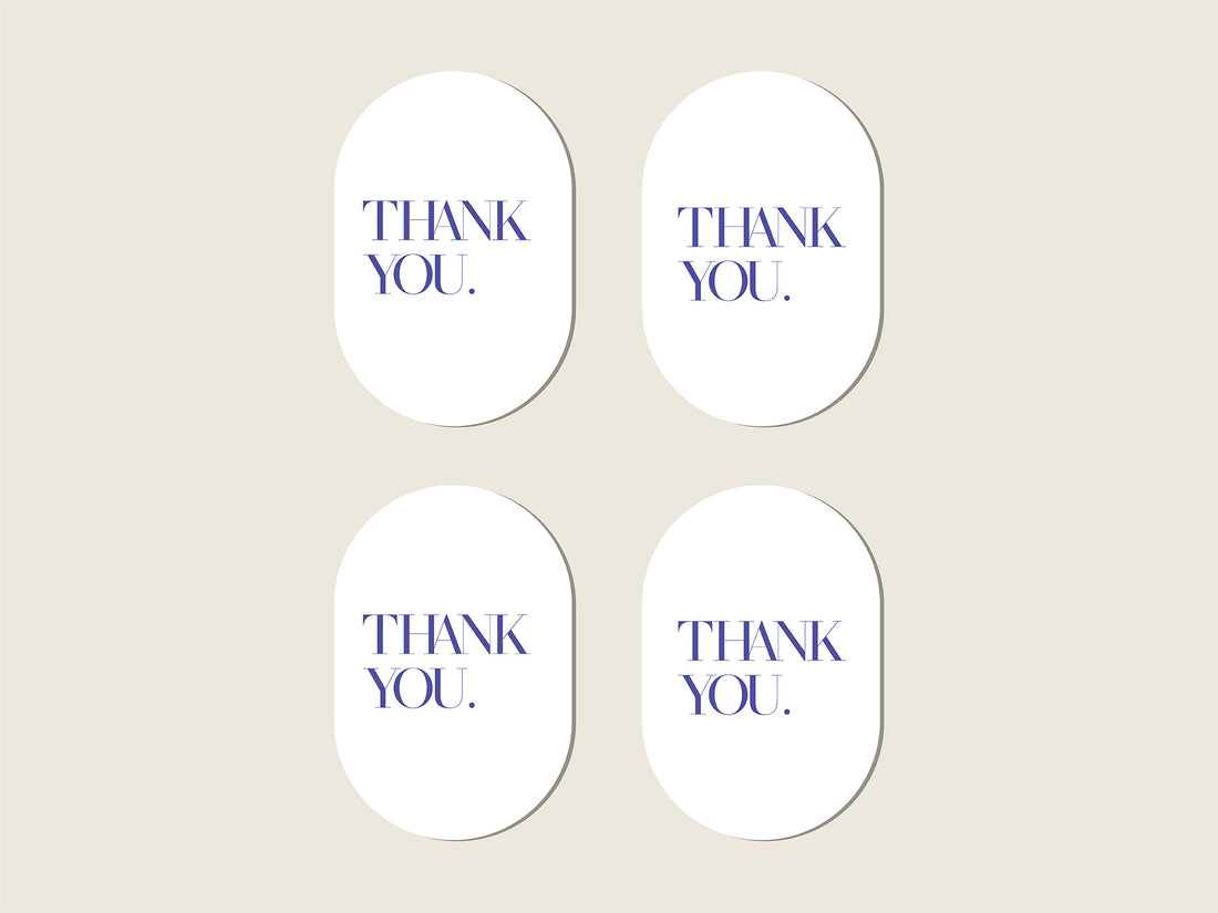 Ovalne naljepnice / THANK YOU / HVALA