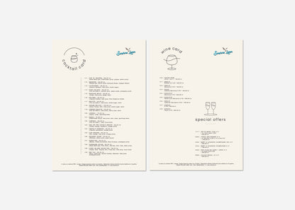Menu / Cjenik za barove &amp; slastičarne - dizajn &amp; print